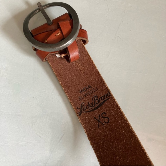 Lucky Brand. Brown Leather Belt with Silver Buckle - Picture 3 of 4